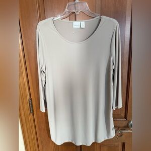 Chico's Women's Taupe Long Sleeve Top
